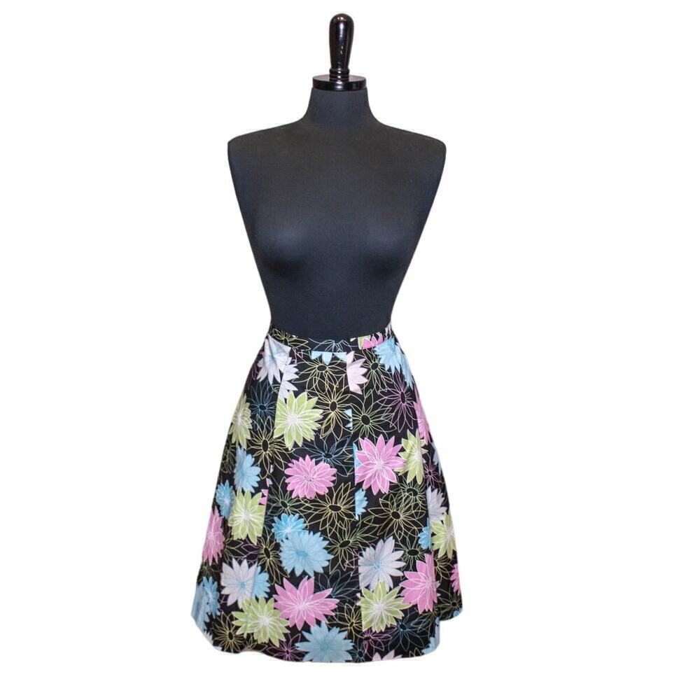 Rafaella Floral Skirt A Line Knee Length Full Retro Twee Y2K Size 6